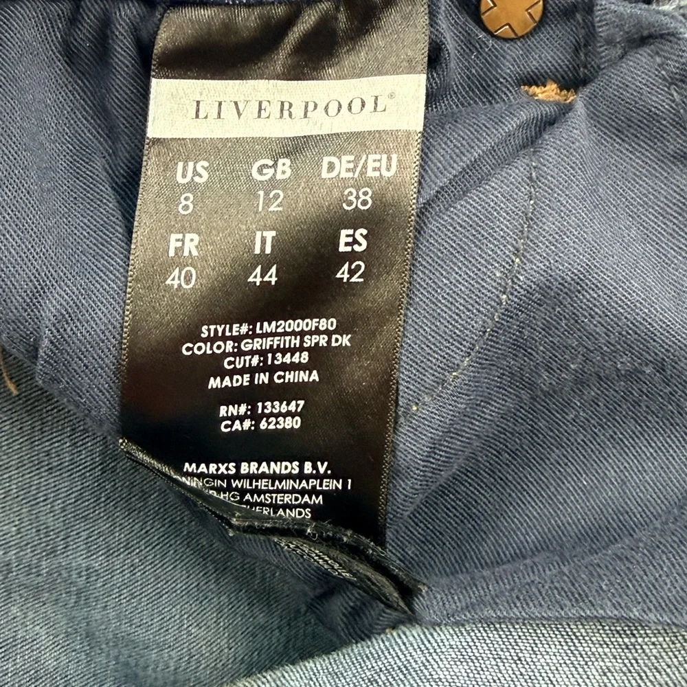 Liverpool Dark Wash Skinny Jeans – Size 8